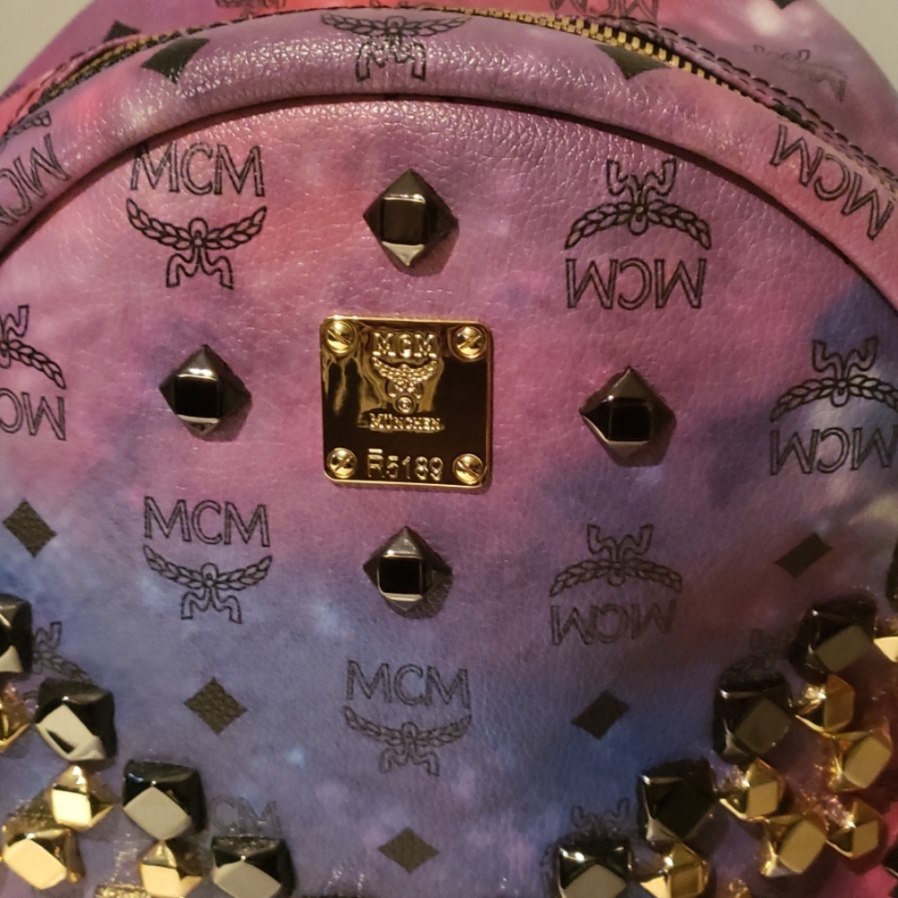 MCM Multicolored Studded Full Size Backpack - Picture 5 of 8